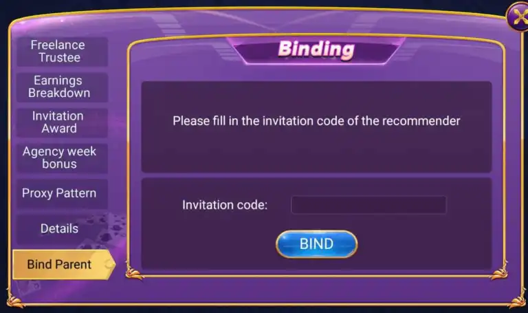 Bind Parent Invitation Code